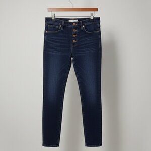 Madewell 10" High-Rise Skinny Jeans in Deep Indigo